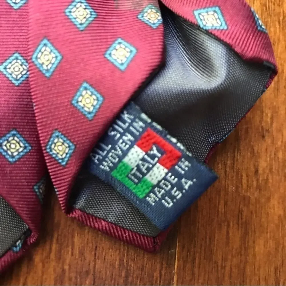 Granata, Cool Vintage Tie From Encinitas Ca, 100% Italian Silk, Made in the USA